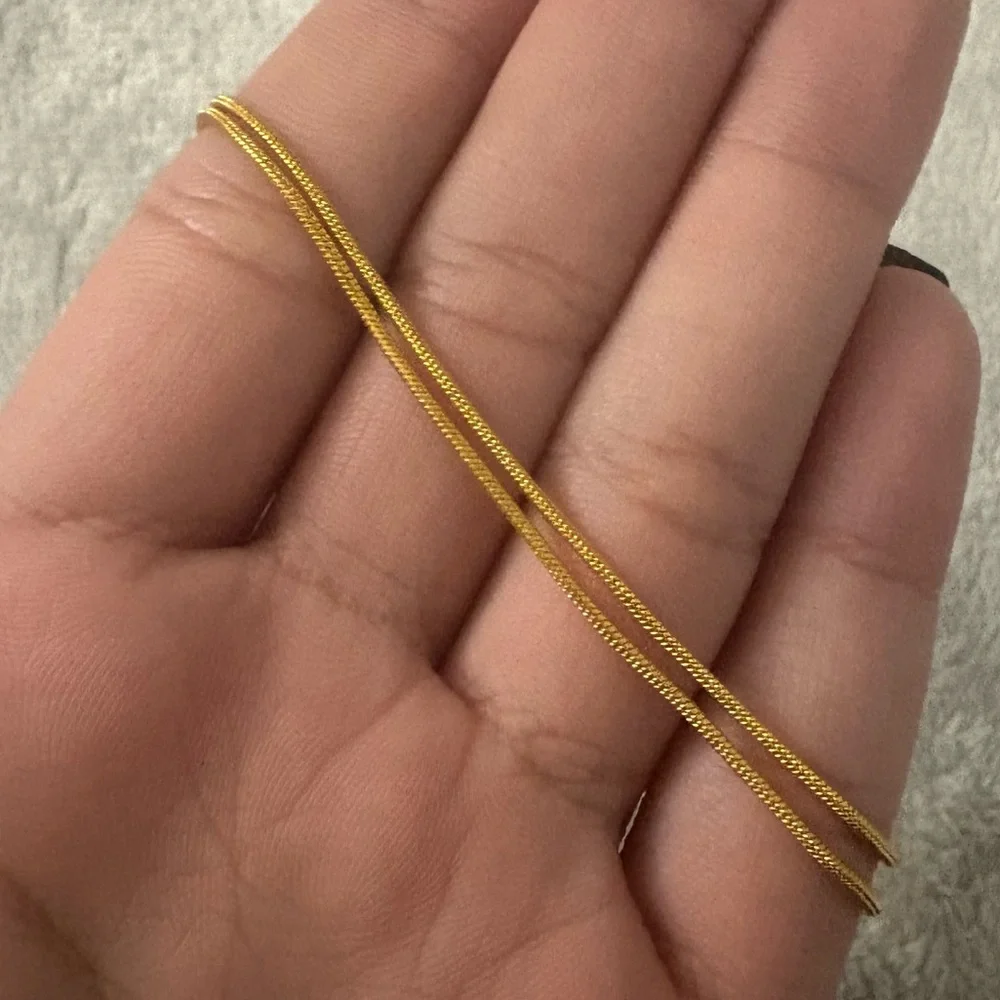 ✨ 18” Gold Plated Stainless Steel Snake Chain Necklace – Tarnish Resistant - Picture 3 of 4